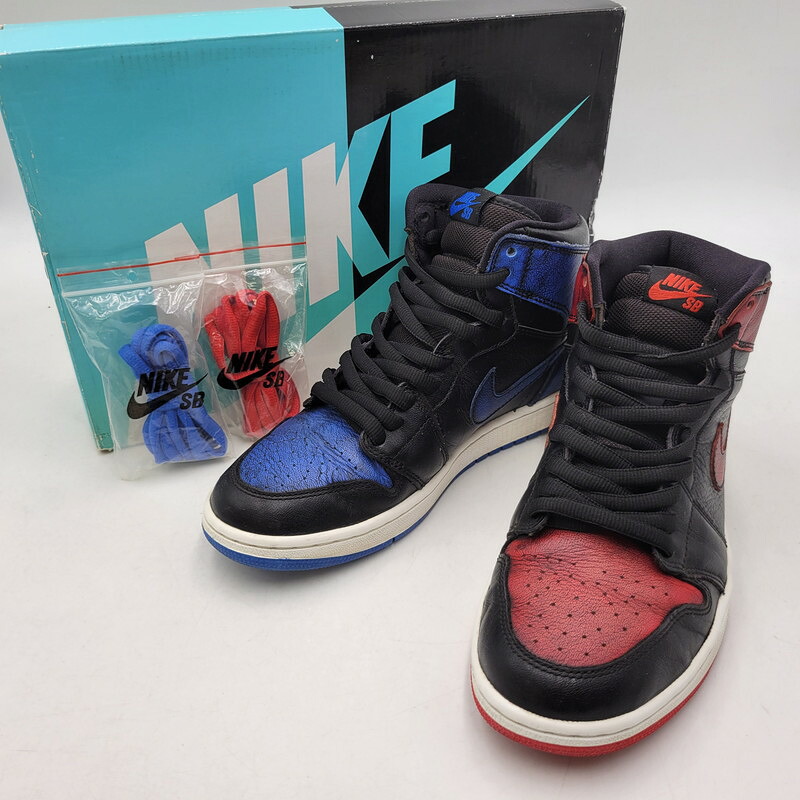 【中古品】【メンズ】 NIKE SB ナイキエスビー JORDAN 1 SB QS 653532-002 ジョーダン1 SB QS スニーカー シューズ 靴 160-260618-as-05-izu サイズ:26.5cm カラー:ブラック×レッド×ブルー 万代Net店|万代Net店