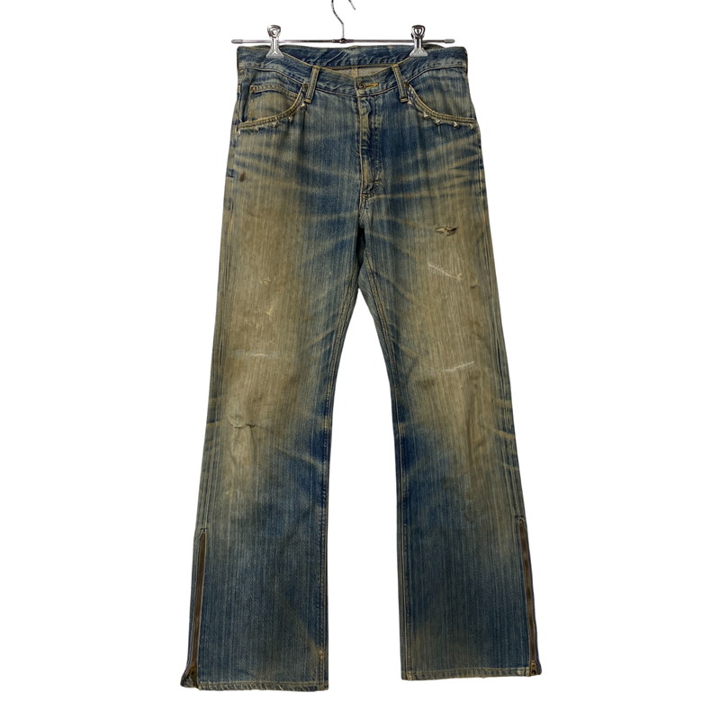 【現状渡し品】【メンズ】 LEE リー 90S REMAKE SIDE ZIP STUDS DAMAGE DENIM PANTS リメイク サイド ジップ スタッズ ダメージ デニム パンツ ボトムス ズボン 157-260619-cs-07-izu サイズ：不明 カラー：インディゴ 万代Net店｜万代Net店 10,439円
