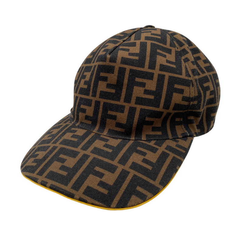 【中古品】【メンズ/レディース】 FENDI フェンディ FXQ768 A660 TU 65050010 ズッカ柄 BASEBALL CAP ベースボール キャップ 帽子 183-260624-cs-05-izu サイズ：F カラー：ブラウン 万代Net店｜万代Net店