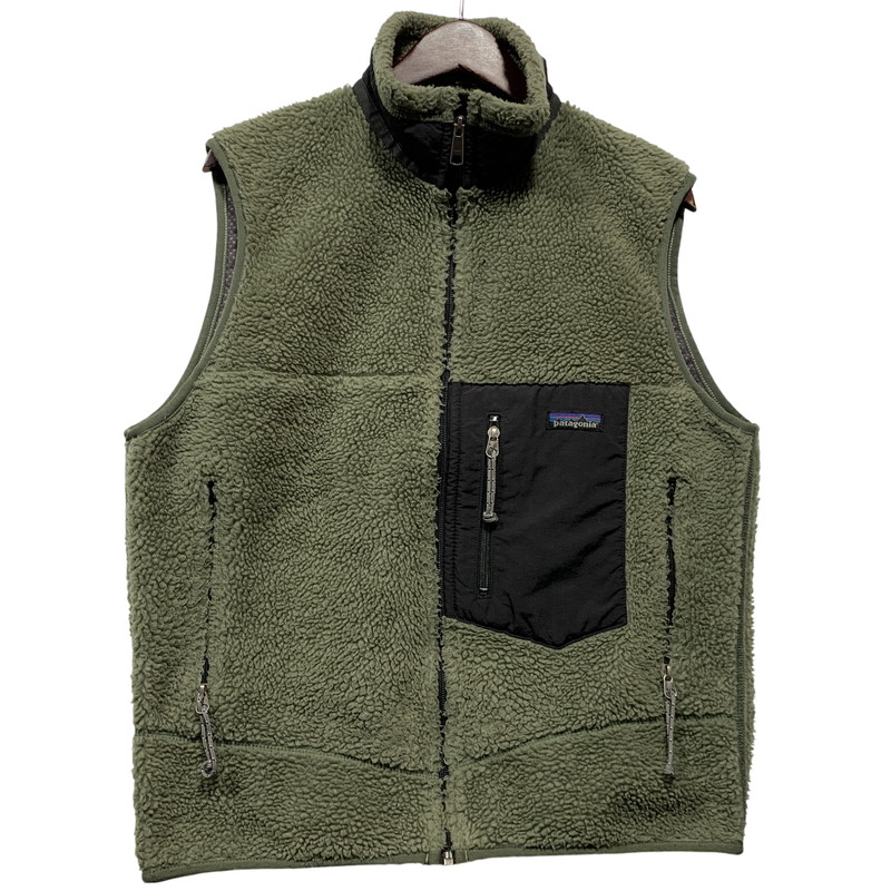 【中古品】【メンズ】 patagonia パタゴニア CLASSIC RETRO-X VEST 23044 クラシック レトロX ベスト USA製 144-260628-as-26-izu サイズ:M カラー:グリーン 万代Net店|万代Net店