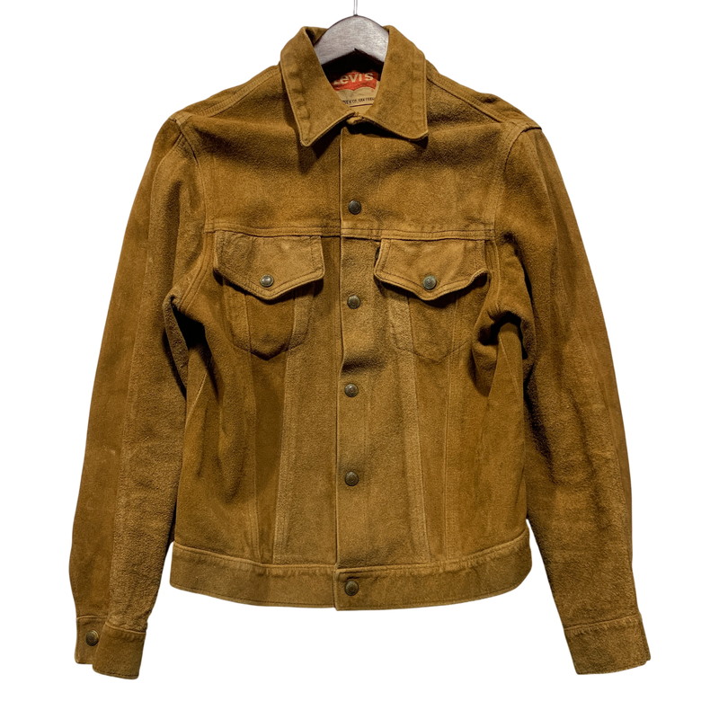 【現状渡し品】【メンズ】 Levi's リーバイス 3RD TYPE SUEDE TRUCKER JACKET スウェードトラッカージャケット DOT刻印 アウター 146-260629-as-09-izu カラー：ブラウン 万代Net店｜万代Net店