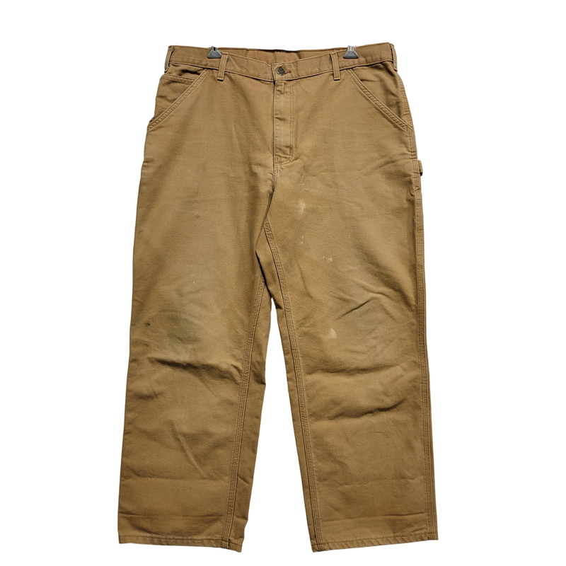 【中古品】【メンズ】 CARHARTT カーハート B11 BRN 16年製 メキシコ製 WASHED DUCK PAINTER PANTS ウォッシュド ダック ペインター パンツ ボトムス ズボン 157-260706-cs-20-izu サイズ：38&times;30 カラー：ブラウン 万代Net店｜万代Net店