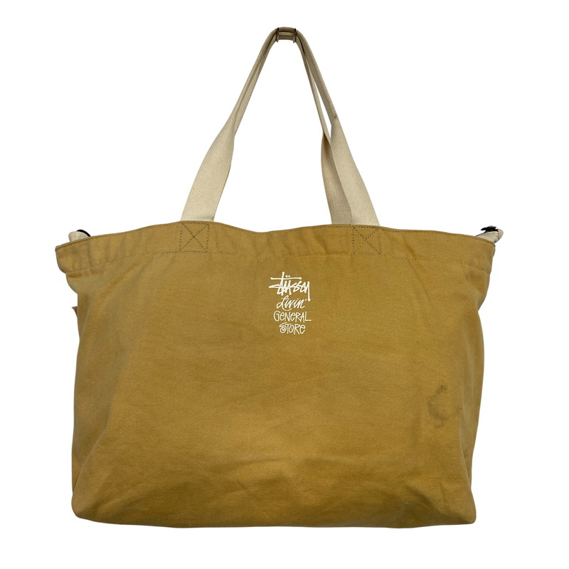 【現状渡し品】【メンズ/レディース】 STUSSY LIVIN GENERAL STORE ステューシーリビンジェネラルストア × BLK PINE WORKSHOP ブラックパインワークショップ GS TRAVEL UTILITY TOTE VER.2 トートバッグ 188-260711-as-01-izu カラー:ベージュ系 万代Net店|万代Net店