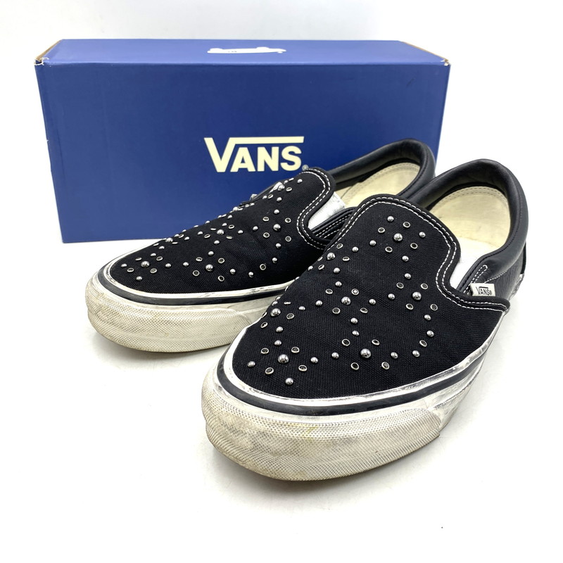 【中古品】【メンズ】 VANS バンズ VN000D9PBKA PREMIUM CLASSIC SLIP-ON PEARLIZED PACK プレミアム クラシック スリップオン パールライズド パック スニーカー 靴 162-260713-kh-06-izu サイズ：28 カラー：ブラック 万代Net店｜万代Net店