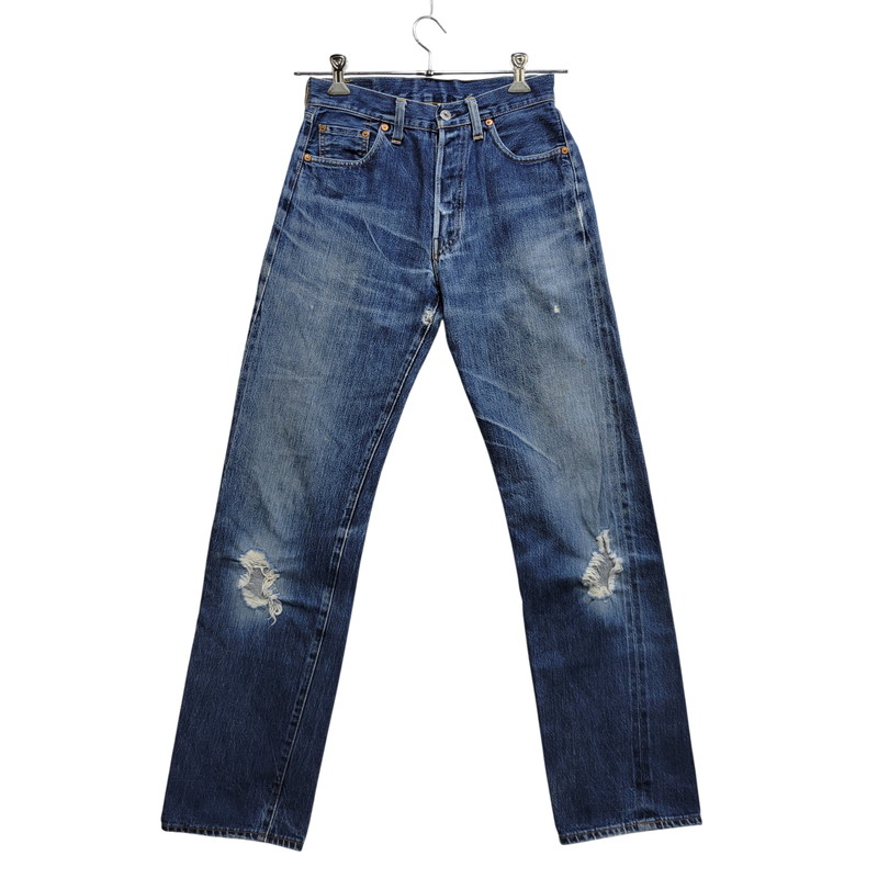 【現状渡し品】【メンズ】 Levi's リーバイス BIG E 501XX DENIM PANTS 501-0003 デニムパンツ ジーンズ 刻印555 USA製 1955復刻 セルビッチ Vステッチ 157-260720-as-17-izu サイズ：29&times;36 カラー：インディゴ 万代Net店｜万代Net店