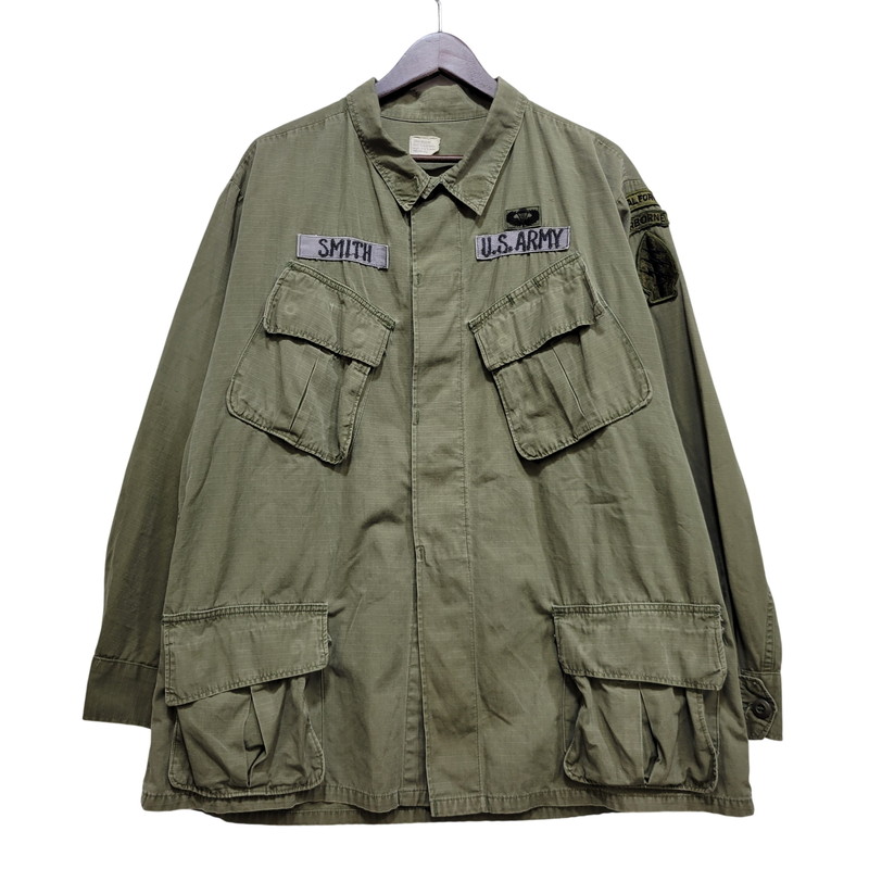 【中古品】【メンズ】 U.S.ARMY ユーエスアーミー 8405-935-4711 DSA100-69-C-1362 COMBAT TROPICAL RIP-STOP JUNGLE FATIGUE JACKET ジャケット 146-260723-kh-11-izu サイズ：LARGE-REGULAR カラー：カーキ 万代Net店｜万代Net店