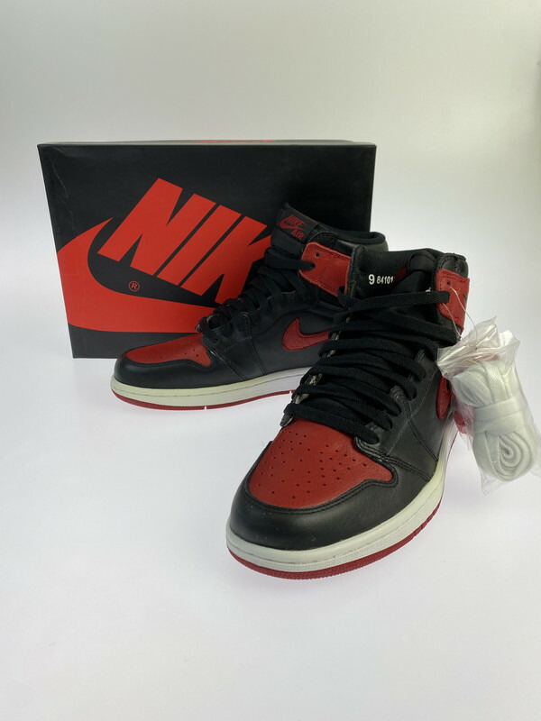 【中古美品】【メンズ】 NIKE ナイキ AIR JORDAN 1 RETRO HIGH OG 555088-001 エアジョーダン 1 レトロ ハイ オージー スニーカー 靴 160-240412-yn-08-min サイズ：27.0cm US9 カラー：BLACK/VARSITY RED-WHITE 万代Net店 24,270円