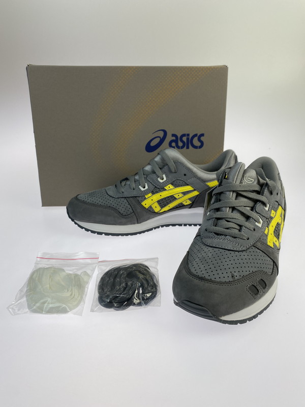【中古美品】【メンズ】 asics アシックス 【中古】【メンズ】 asics アシックス KITH RONNIE FIEG 1201A810-020 GEL‐LYTE III REMASTERED スニーカー シューズ 靴 162-240604-ab-12-min サイズ：27.5cm カラー：グレー/イエロー系 万代Net店