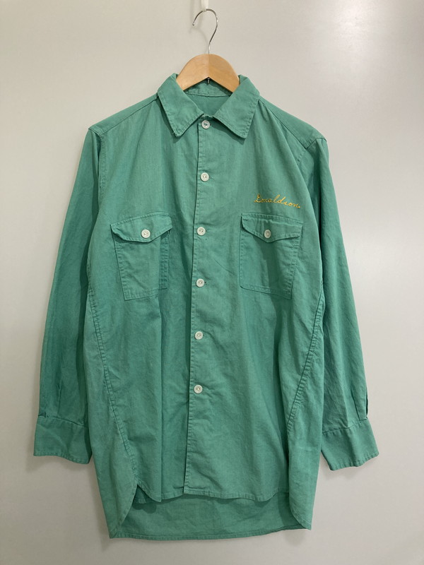 【現状渡し品】【メンズ】 VINTAGE ヴィンテージ 50S GIM HULLEY HOT ROD LINEN WORK SHIRT ワークシャツ 146-241007-me-19-min サイズ:サイズ不明 カラー:グリーン 緑 万代Net店|万代Net店