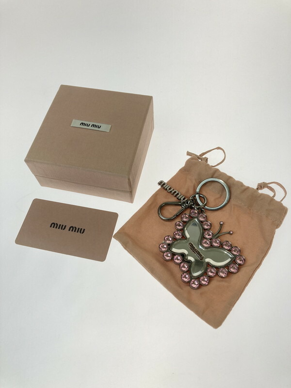 楽天市場】ミュウミュウ MIUMIU キーリング パープル系ピンクx