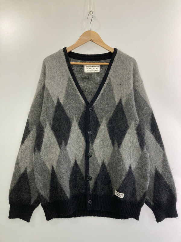 【美品】ワコマリア ZIGZAG ジグザグ モヘア カーディガン L 美品】ワコマリア ZIGZAG ジグザグ モヘア カーディガン L