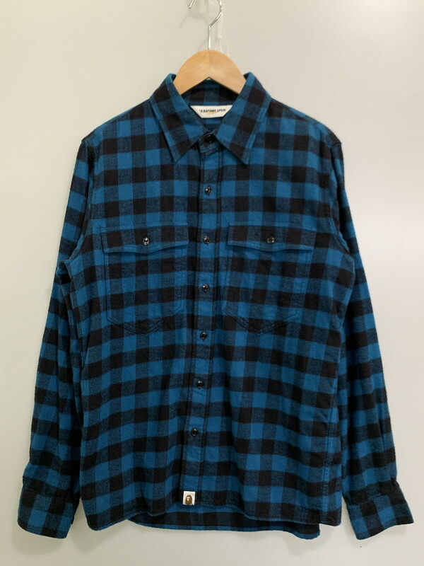 A BATHING APE ネルシャツ XL 長袖　伊勢丹柄　チェック柄　マルチ アベイシングエイプ A BATHING APE ネルシャツ XL 長袖 伊勢丹柄