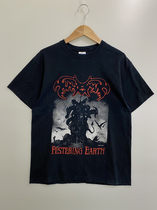 【中古品】【メンズ】  FUNERUS 00S FESTERING EARTH TEE 半袖プルオーバー トップス 146-250206-ks-15-時間 大きさ：M 色つや：米国海軍 万劫末代Net店