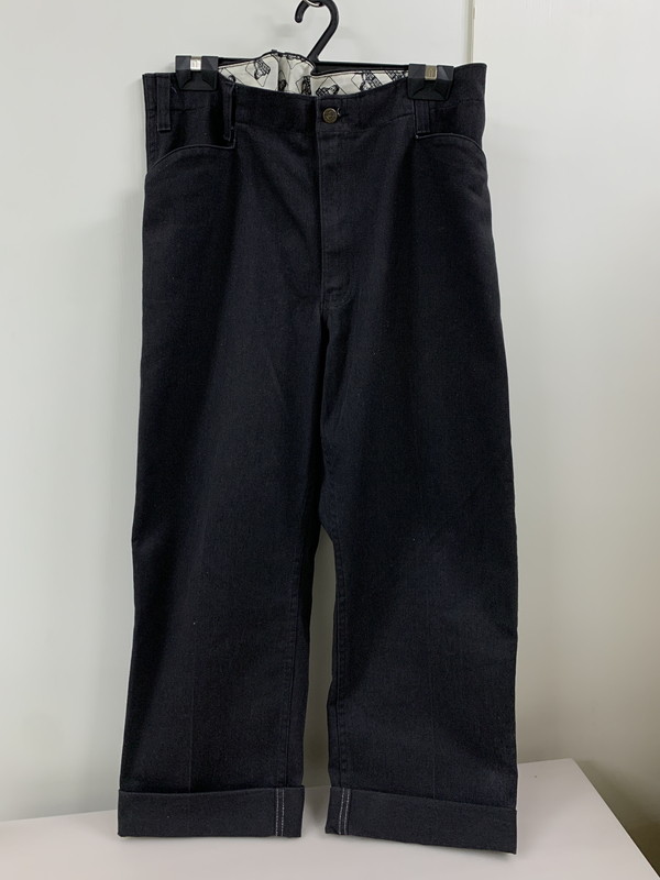 90S BEN DAVISワークパンツ サイズ34 ブラック　フリスコビンテージ ビンテージ90's○DEADSTOCK BEN DAVISワークパンツ黒表記31×32