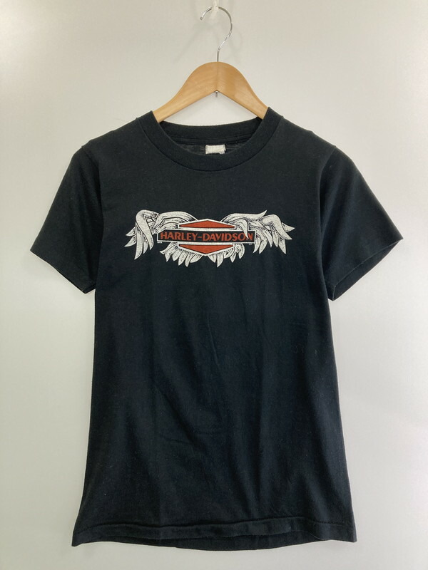 【中古品】【メンズ】 HARLEY DAVIDSON ハーレーダビッドソン 70S LOGO TEE 70年代 ロゴ Tシャツ メンズトップス バイク モーターサイクル ヴィンテージ 146-250409-em-17-min カラー:ブラック 万代Net店