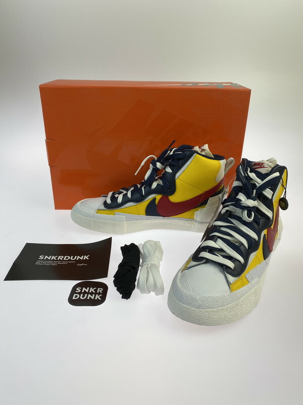 【中古品】【メンズ】 NIKE ナイキ ×SACAI サカイ BLAZER MID SACAI VARSITY MAIZE BV0072-700 ブレーザー ミッド サカイ バーシティーメイズ 160-250424-jt-05-min サイズ：US 9.5 27.5cm カラー：VARSITY MAIZE/VARSITY RED 万代Net店画像