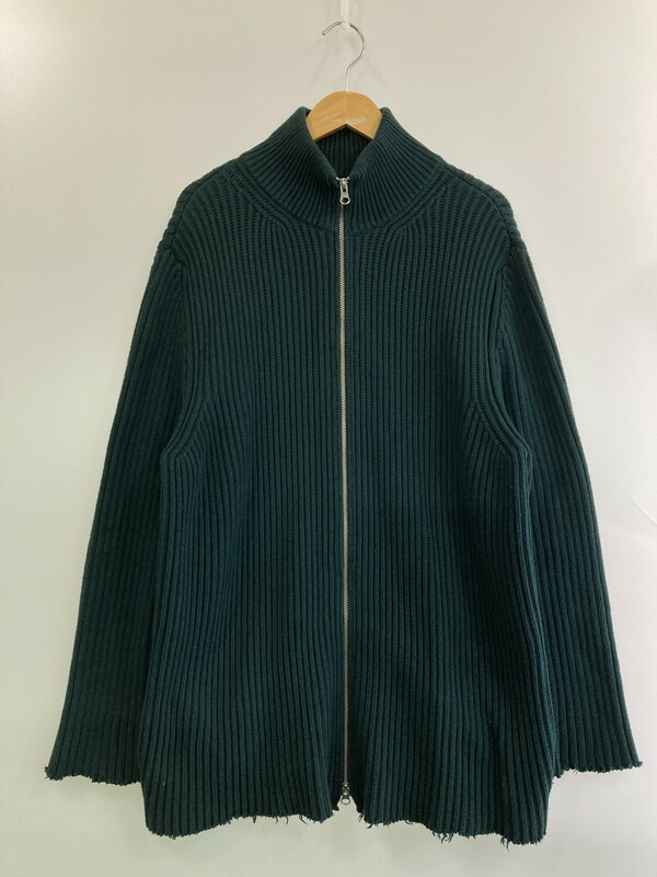 【中古品】【レディース】 MM6 エムエムシックス S52GP0137 S18154 DAMAGED KNIT CARDIGAN カーディガン 168-250503-AS-16-min サイズ：M カラー：グリーン 万代Net店