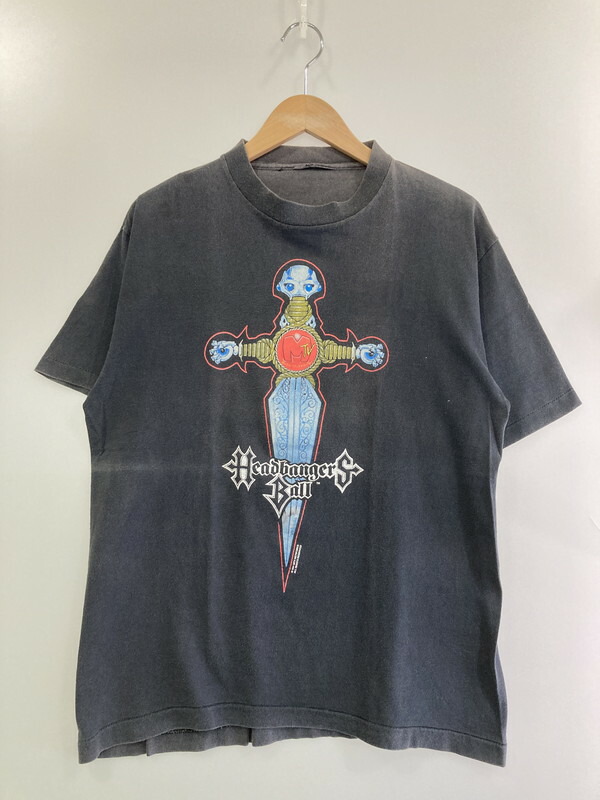 百貨店SALE 30%OFF~【中古品】【メンズ】  MTV c1991 HEADBONGERS BALL PRINT TEE 遊撃手捩り 刷り上げる プルオーバー 半袖プルオーバー トップス 146-250507-yn-22-時間 色つや：うす暗い薄墨色 生生世世Net店