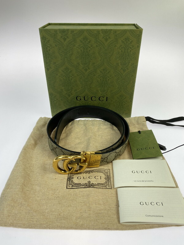 楽天市場】【GUCCI】グッチ リバーシブル ベルト 387035 ブルーレザー