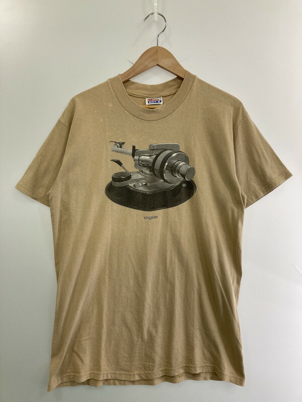 【中古品】【メンズ】  Hanes ヘインズ 90S  DJ GEAR KINGSIZE TEE 遊撃手捩り 146-250604-AS-37-時間 大きさ：M 色つや：ベージュ系 生生世世Net店