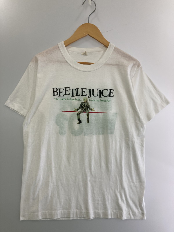 【中古品】【メンズ】 SCREEN STARS スクリーンスターズ 80\u0027S 1988 BEETLE JUICE MOVIE TEE ティーシャツ トップス 146-250609-ks-11-時間 大いさ：L 色合い：白いこと 生々世々Net店 メンズファッション-トップス