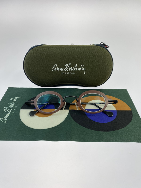 【中古品】【メンズ】 ANNE ET VALENTIN アンバレンタイン HELIX メガネ アイウェア 203-250610-AS-22-min カラー：ブラウン/ブラック 万代Net店