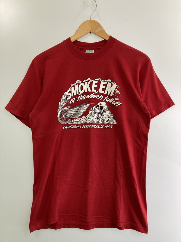 【中古品】【メンズ】 HARLEY DAVIDSON ハーレーダビッドソン 80S SMOKE’EM TEE ショートスリーブ 146-250615-AS-8-min サイズ：M カラー：レッド 万代Net店