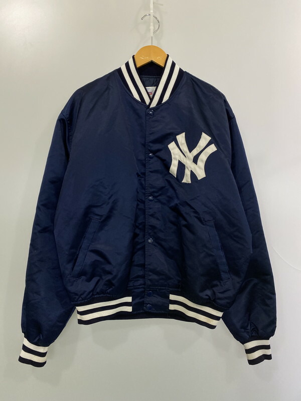 New York Yankees ジャケット Lサイズ ネイビー 1980年代物 楽天市場】ニューヨークヤンキース スタータージャケット サイズ