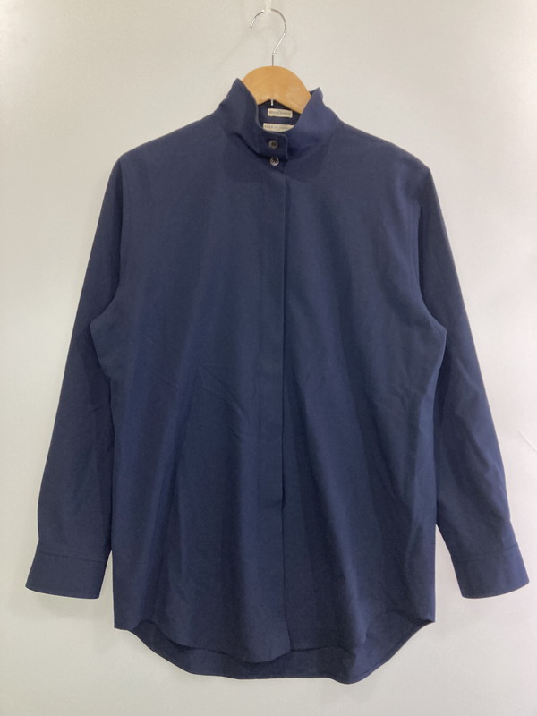 【中古品】【メンズ】 HERMES エルメス マルジェラ期 STAND COLOR LS SHIRT スタンドカラー ロングスリーブ 168-250630-AS-20-min サイズ：38 カラー：ネイビー 万代Net店