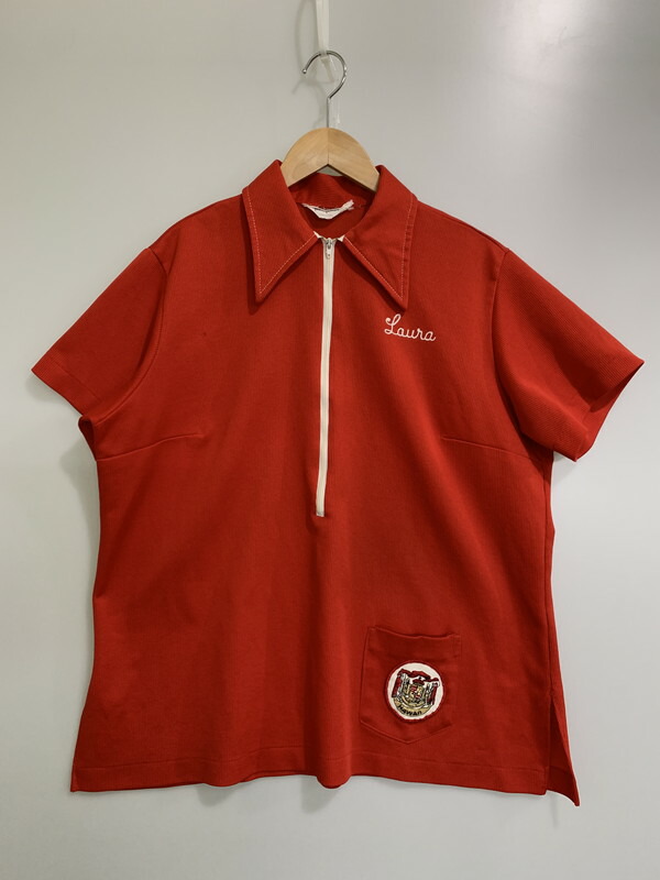 Nat Nast ナットナスト ボウリングシャツ Mサイズ 赤白 70s Nat Nast ナットナスト ボウリングシャツ Mサイズ 赤白 70s 楽天