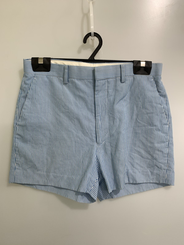 【中古品】【メンズ】 WACKO MARIA ワコマリア DORMEUIL SHORTS ドーメル 遊撃手ズボン下 ボトムス 152-250718-jt-05-時間 大きさ：M 色つや：ともし火青色/縞模様 万劫末代Net店