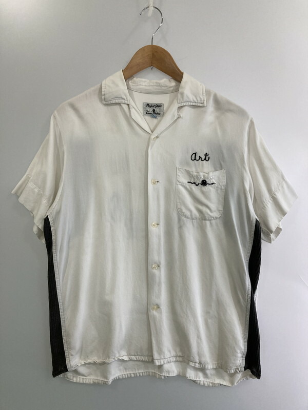 【現状渡し品】【メンズ】 PERFECT STRIKE パーフェクトストライク 60'S BOWLING SHIRT ボーリングシャツ ショートスリーブ 146-250729-AS-6-min サイズ：M カラー：ホワイト 万代Net店 7,330円