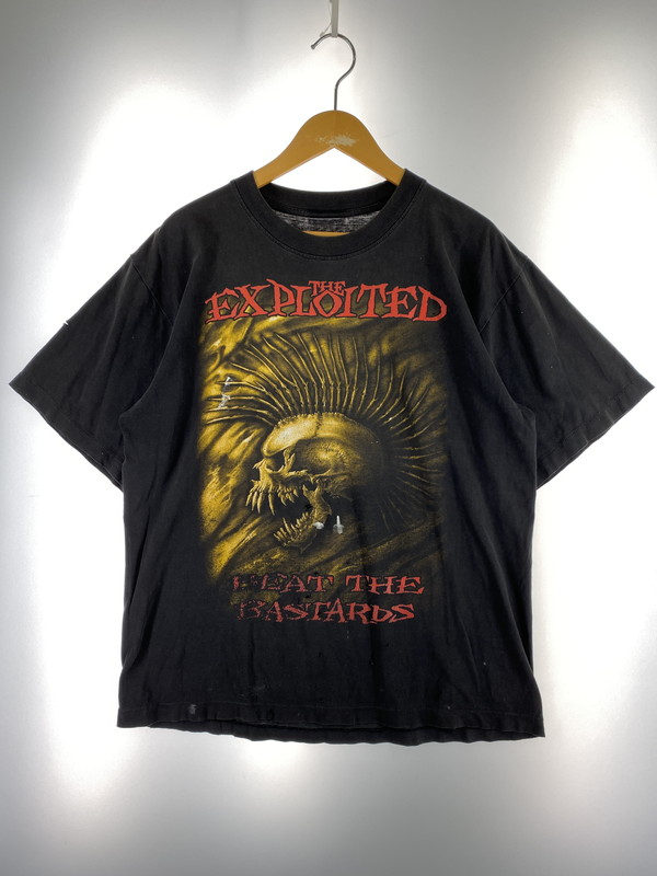 【現状渡し品】【メンズ】 THE EXPLOITED ザ・エクスプロイテッド 90’S HEAT THE BASTARDS TEE 90年代 プリント Ｔシャツ メンズ トップス 半袖 146-250804-em-41-min カラー：ブラック 万代Net店