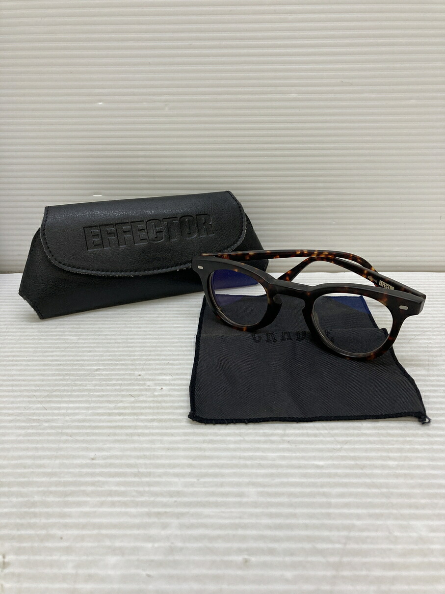 【中古品】【メンズ/レディース】 EFFECTOR &times; EFILEVOL AW CO エフェクター エフィレボル 眼鏡 度入り 203-250808-yn-05-min カラー：ブラウン系 万代Net店｜万代Net店