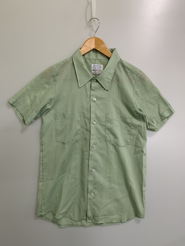 【中古品】【メンズ】 SOVEREIGN 60's S/S SHIRT ソブリン 60年代 ショートスリーブシャツ 半袖シャツ トップス 146-250828-yn-06-min カラー：ライトグリーン 万代Net店