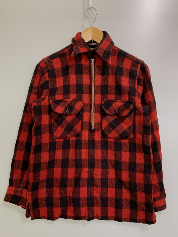 百貨店SALE 30%OFF~【現況乗り合い船品】【メンズ】  HERCULES ハーキュレス 50\u0027S HALF ZIP WOOL SHIRT ハーフジップウールシャツ 146-250904-ks-20-時間 色つや：赤いこと系 生生世世Net店