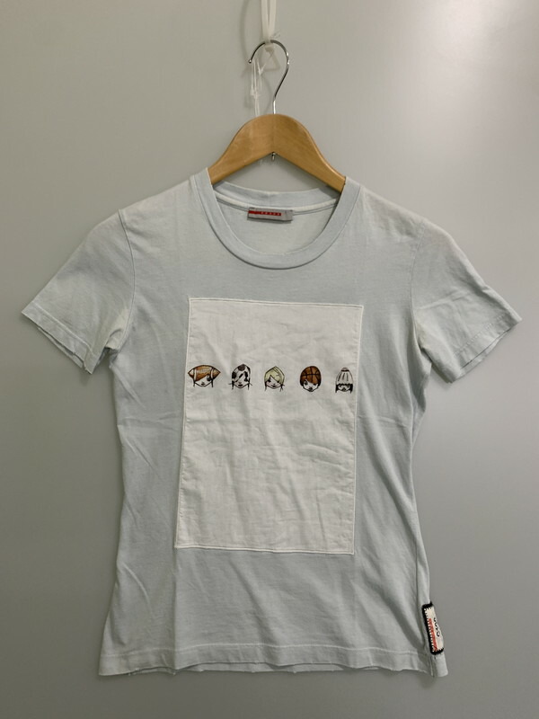 楽天市場】【新品同様】PRADA プラダ クロップド丈 Tシャツ ロゴ