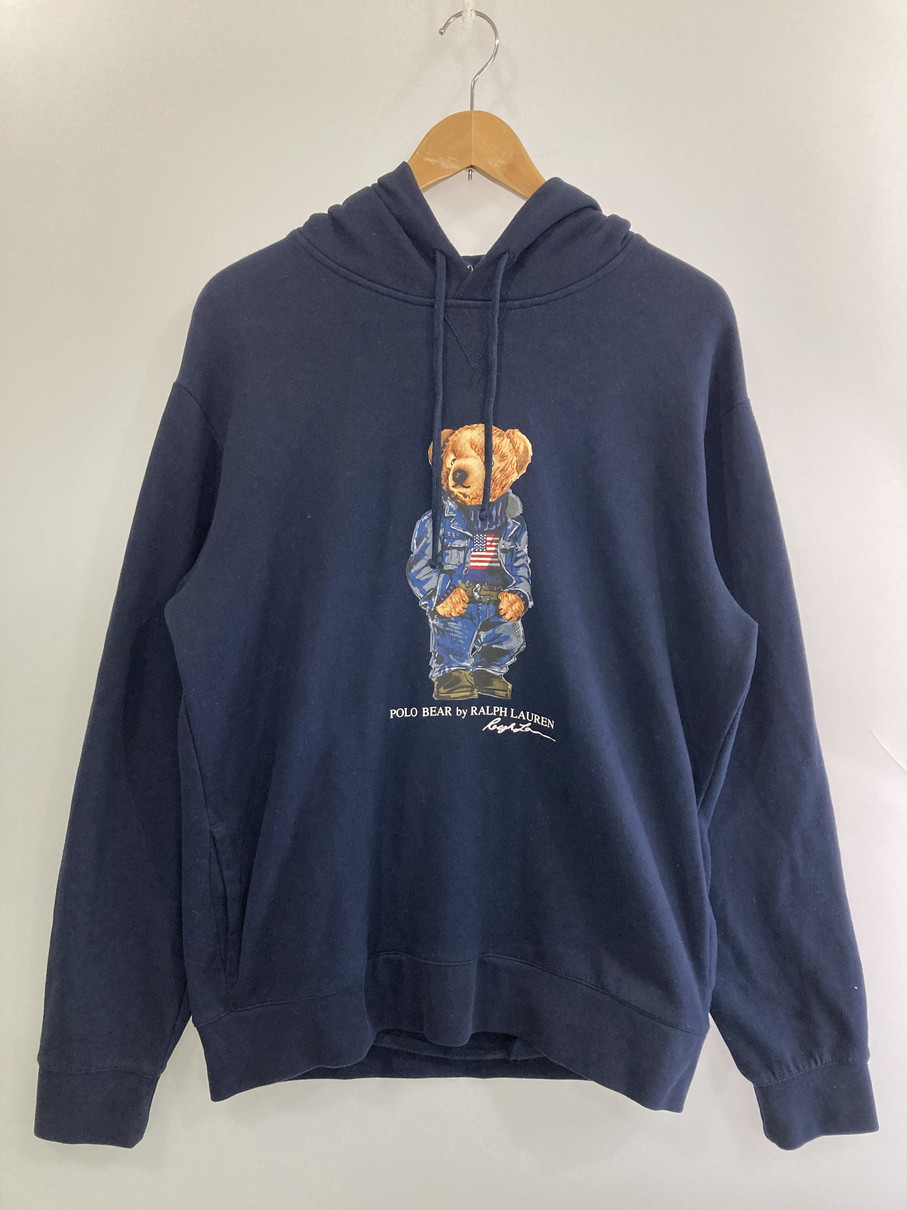 90's ポロバイラルフローレン　ポロベア ネイビー　パーカー Lサイズ. 90's ポロバイラルフローレン ポロベア ネイビー パーカー Lサイズ