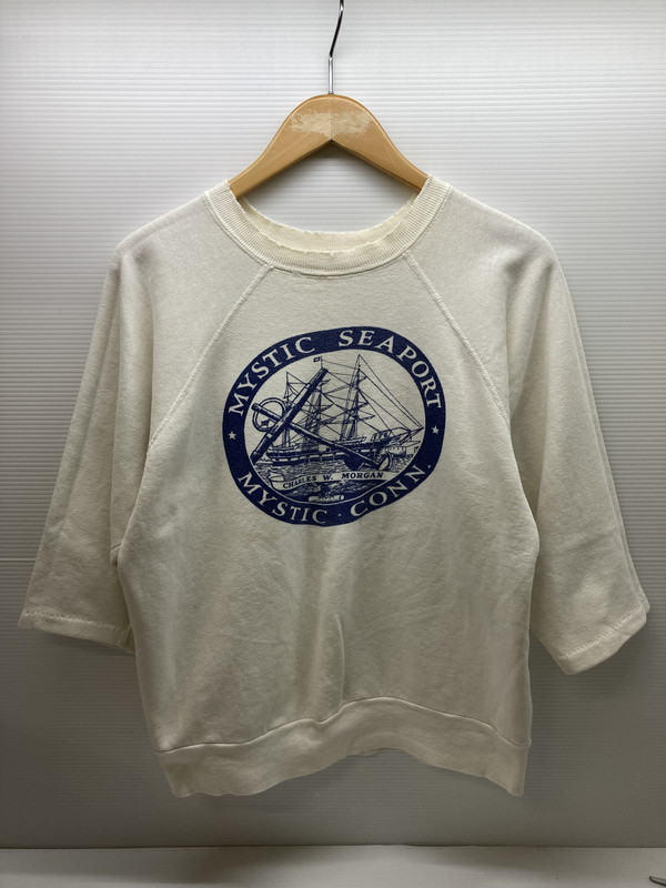 【現状渡し品】【メンズ】 USED 60'S MYSTIC SEAPORT MYSTIC CONN SWEAT SHIRT スウェット 146-250928-AS-6-min サイズ：サイズ不明 カラー：ホワイト 万代Net店 15,257円