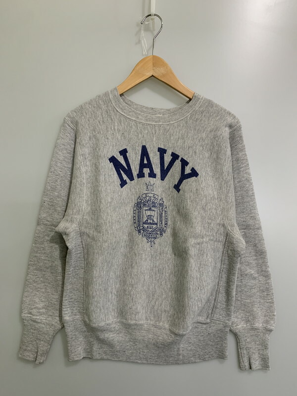 百貨店SALE 30%OFF~【中古品】【メンズ】 Champion はやりっ児 70\u0027s NAVY PRINT REVERSE WEAVE CREWNECK SWEATSHIRT VINTAGE 80年月日 米国海軍 刷り上げる リバースウィーブ クルーネックスウェット 青単曳き船 146-251008-kk-33-時間 大きさ：S 色つや：薄墨色 生生世世Net店