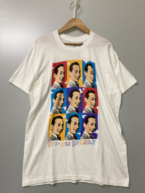 【中古品】【メンズ】  STANLEY DESANTIS 80-90\u0027s PEE WEE HERMAN TEE スタンリー デサンティス ピーウィー ハーマン ティーシャツ 半袖ティーシャツ トップス 146-251010-yn-05-時間 大いさ：XL 色合い：白いこと 生々世々Net店 トップス-Tシャツ・カットソー