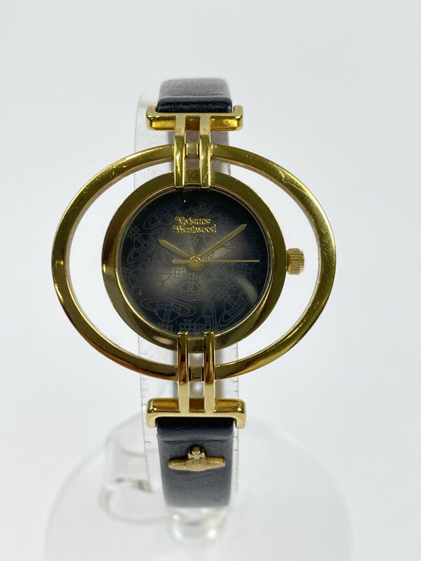 電池交換済】 vivienne ヴィヴィアン 腕時計 黒 オーバル調 Amazon