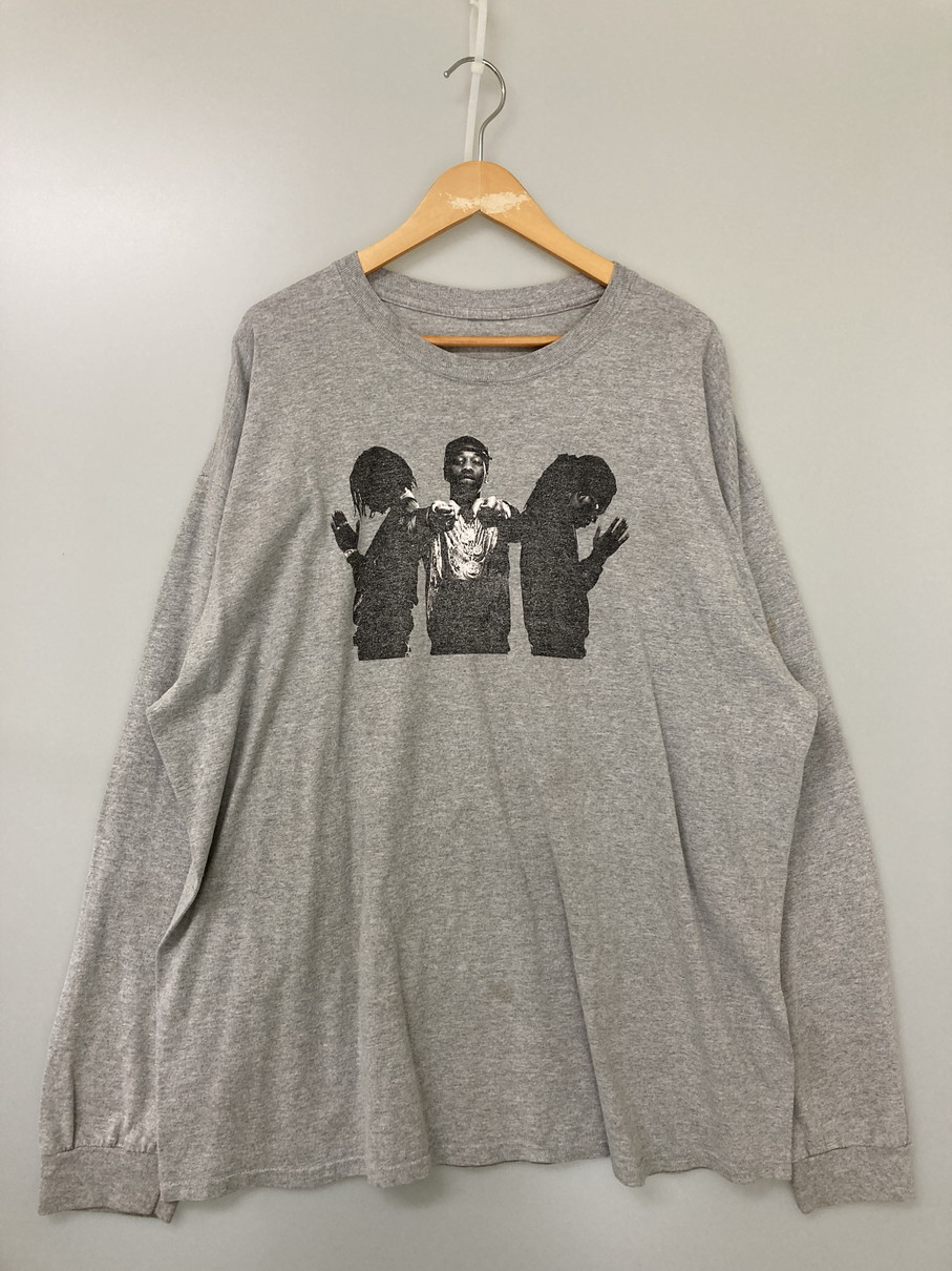【中古品】【メンズ】 UNKNOWN 00's MIGOS RAP L/S TEE 00年代 ミーゴス ラップ ロングスリーブTシャツ 長袖 トップス 146-251021-kk-17-min サイズ：表記無し 下記参照 カラー：グレー 万代Net店