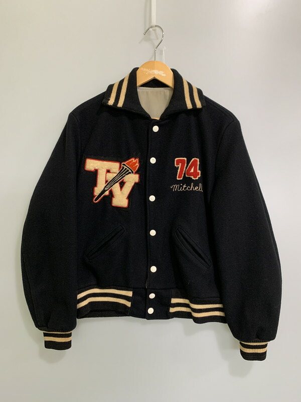 【現状渡し品】【メンズ】 HOWE ATHLETIC APPAREL ハウ アスレチック アパレル 60S AWARD JACKET アワード ジャケット アウター ヴィンテージ メンズ 146-251023-em-20-min サイズ：38 カラー：ブラック 万代Net店