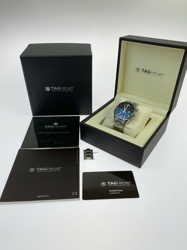 【中古品】【メンズ】 TAG HEUER タグホイヤー CAR2110.BA0724 カレラ 1887 クロノグラフ 黒いこと ウオッチ 195-251026-ks-37-時間 色つや：しろがね色/黒いこと 生生世世Net店