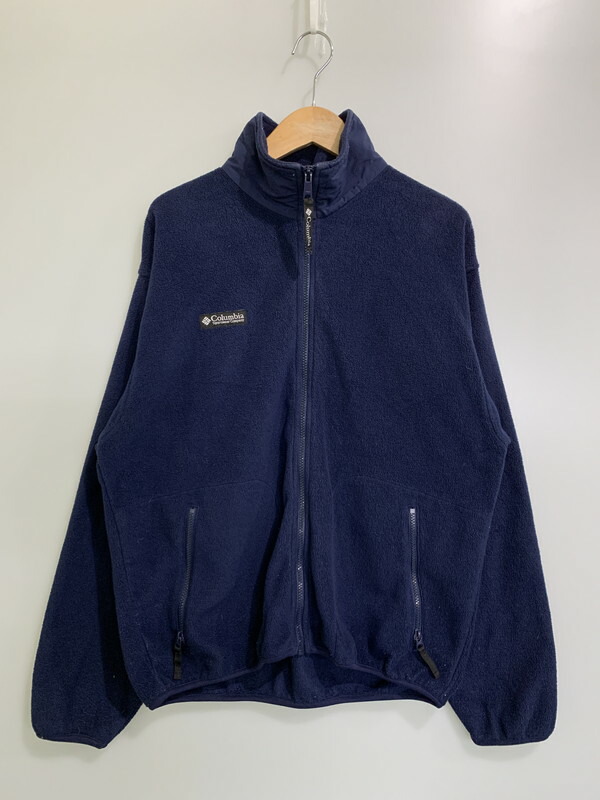 【中古品】【メンズ】 Columbia コロンビア 90's FLEECE FULL ZIP JACKET 90年代 フリース フルジップジャケット ライトアウター 144-251027-kk-35-min サイズ：M カラー：ネイビー 万代Net店