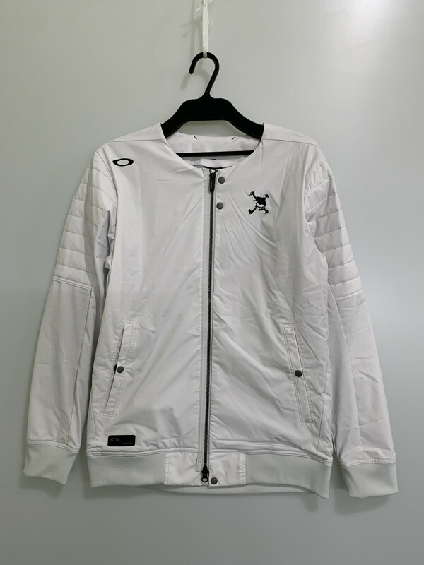 【中古品】【メンズ】 OAKLEY オーク材ロバート・エドワード・リー SKULL PHASE LINING JACKET F0A405723 スカル位相角 裏打ち上衣 ライトアウター 上衣 ゴルフお召しもの 148-251106-kk-34-時間 大きさ：M 色合い：LUNAR ROCK 未来永劫Net店