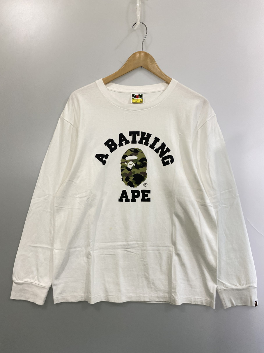 A Bathing Ape 迷彩ロングスリーブTシャツ A Bathing Ape】アベイシングエイプ シャークタイガー 迷彩ロンT