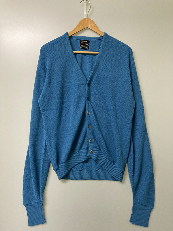 【中古品】【メンズ】 TOWNCRAFT タウンクラフト 60's ACRYLIC CARDIGAN VINTAGE 60年代 アクリルカーディガン トップス ヴィンテージ 146-251110-kk-20-min サイズ：M カラー：ライトブルー 万代Net店