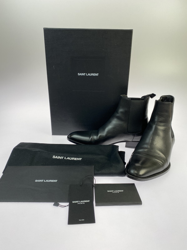 【中古品】【メンズ】 SAINT LAURENT サンローラン クラシック エディ30 チェルシーブーツ 443208-AQS00-1000 革靴 サイドゴアブーツ 183-251113-kk-20-min サイズ：39 カラー：BLACK 万代Net店
